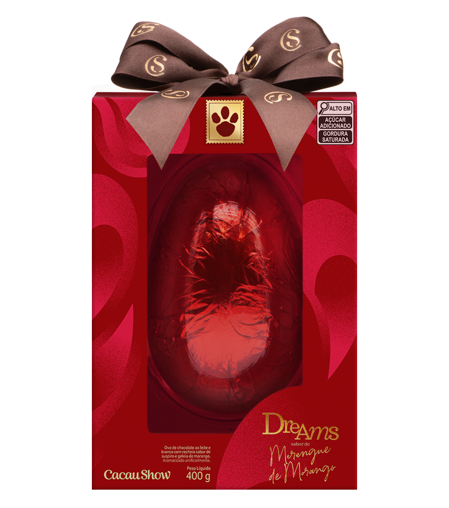 Ovo de Páscoa Dreams Merengue de Morango